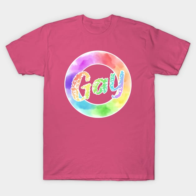 Candy-Toned Gay Watercolour T-Shirt by SapphoStore